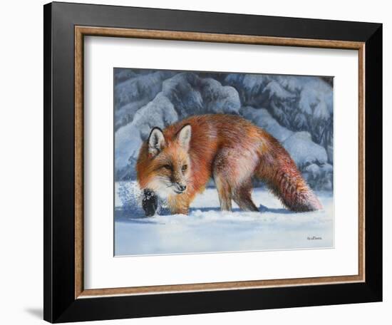 Fox at the Pines-Kevin Daniel-Framed Art Print