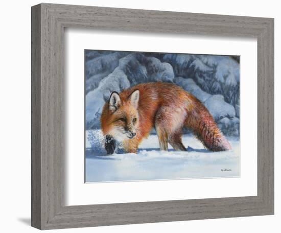 Fox at the Pines-Kevin Daniel-Framed Art Print