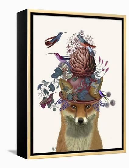 Fox Birdkeeper with Artichoke-null-Framed Stretched Canvas