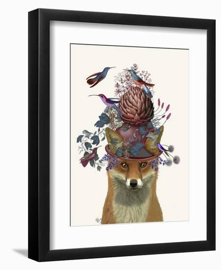 Fox Birdkeeper with Artichoke-null-Framed Premium Giclee Print