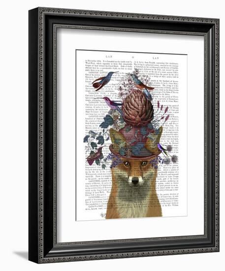 Fox Birdkeeper with Artichoke-null-Framed Art Print