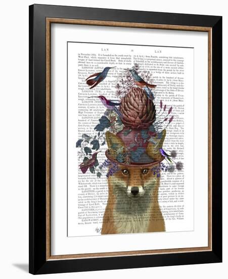 Fox Birdkeeper with Artichoke-null-Framed Art Print