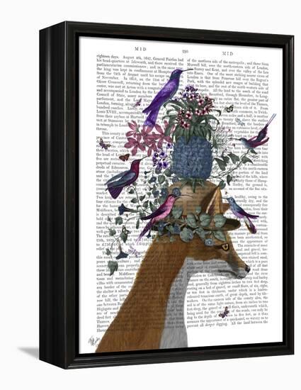 Fox Birdkeeper with Pineapple-null-Framed Stretched Canvas