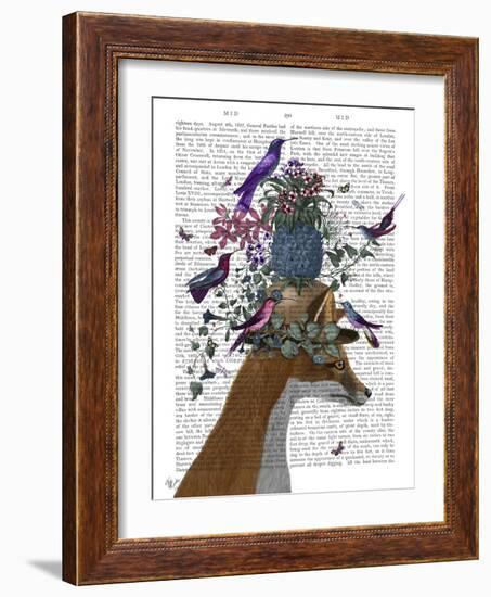 Fox Birdkeeper with Pineapple-null-Framed Art Print