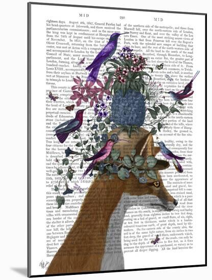 Fox Birdkeeper with Pineapple-null-Mounted Art Print