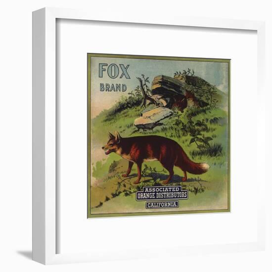 Fox Brand - California - Citrus Crate Label-Lantern Press-Framed Art Print