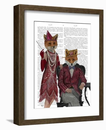 Fox Couple 1920s-Fab Funky-Framed Art Print