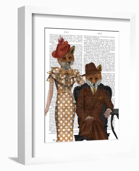 Fox Couple 1930s-Fab Funky-Framed Art Print