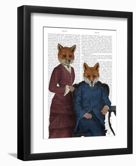 Fox Couple Edwardians-Fab Funky-Framed Art Print