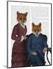 Fox Couple Edwardians-Fab Funky-Mounted Art Print