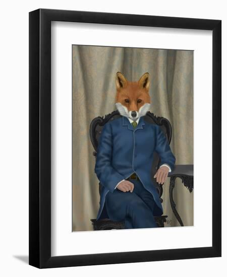 Fox Edwardian Gent, Portrtait-Fab Funky-Framed Art Print