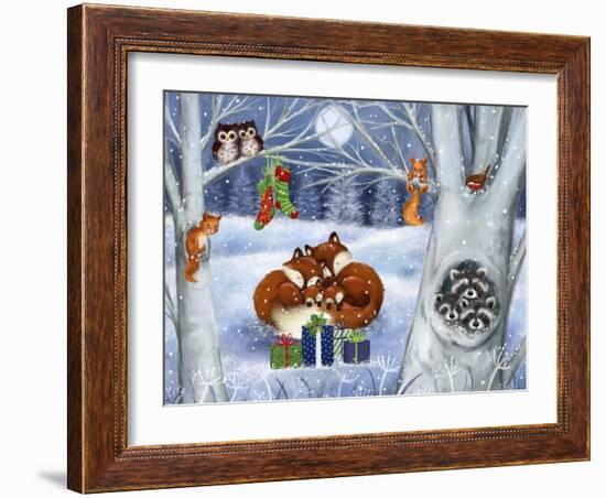 Fox Family Good Night-MAKIKO-Framed Giclee Print