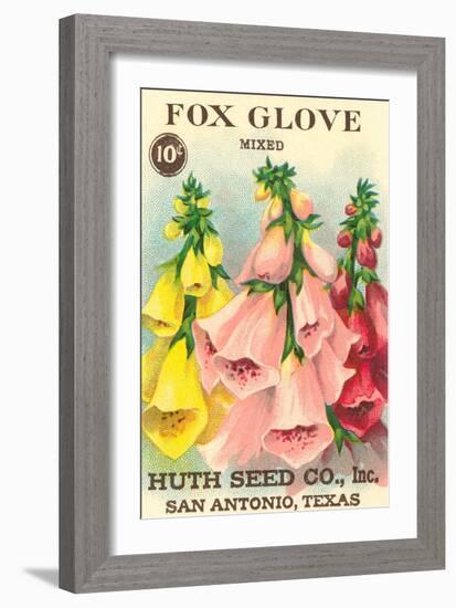 Fox Glove Seed Packet-null-Framed Art Print