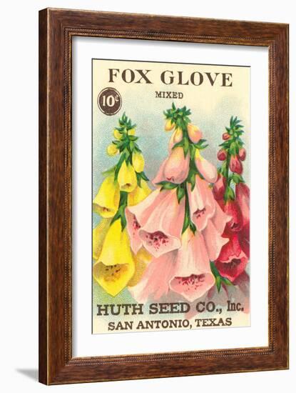 Fox Glove Seed Packet-null-Framed Art Print