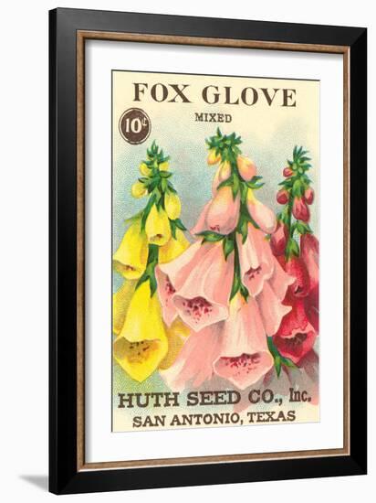 Fox Glove Seed Packet-null-Framed Art Print