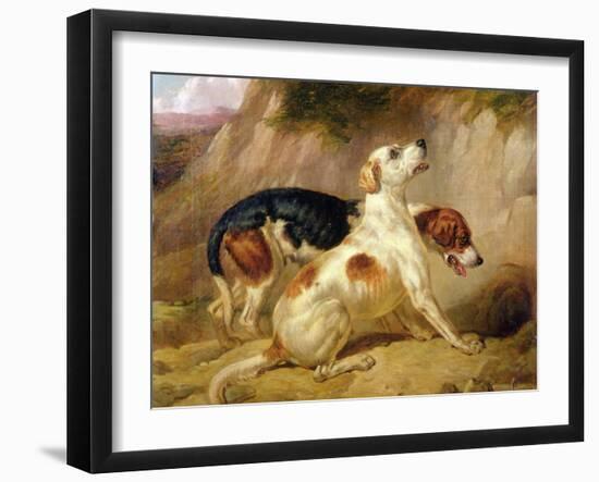 Fox Hounds, Fox Gone To Earth, 1844-Thomas Woodward-Framed Giclee Print