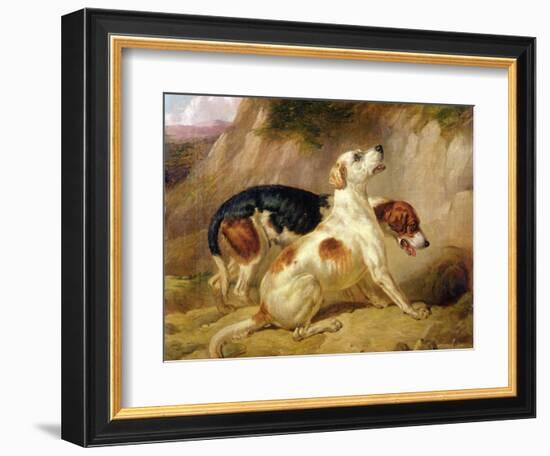 Fox Hounds, Fox Gone To Earth, 1844-Thomas Woodward-Framed Giclee Print