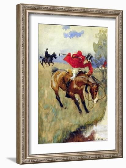 Fox Hunt-Halt!-Edmund Charles Tarbell-Framed Art Print