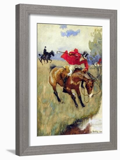 Fox Hunt-Halt!-Edmund Charles Tarbell-Framed Art Print