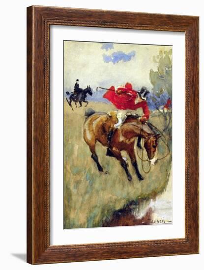 Fox Hunt-Halt!-Edmund Charles Tarbell-Framed Art Print