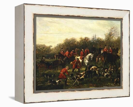 Fox Hunt-Filippo Palizzi-Framed Premier Image Canvas