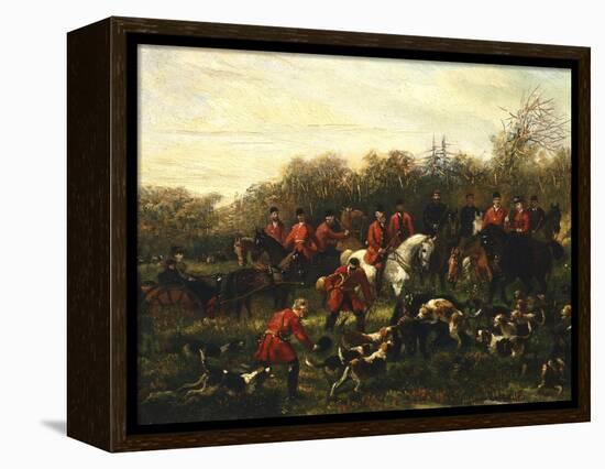 Fox Hunt-Filippo Palizzi-Framed Premier Image Canvas