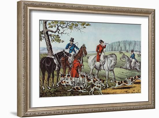 Fox Hunt-Currier & Ives-Framed Art Print