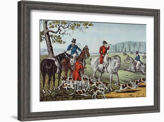 Fox Hunt-Currier & Ives-Framed Art Print