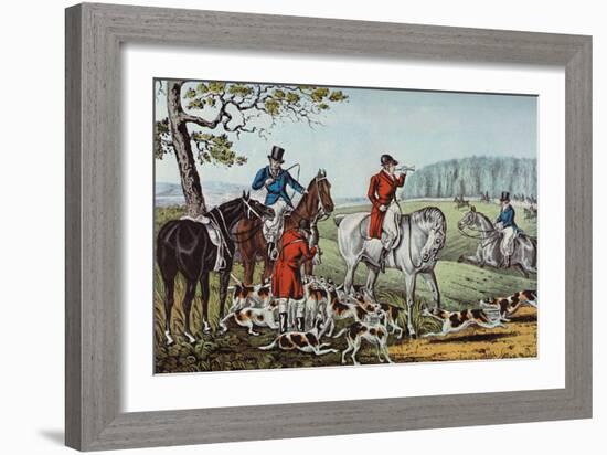 Fox Hunt-Currier & Ives-Framed Art Print