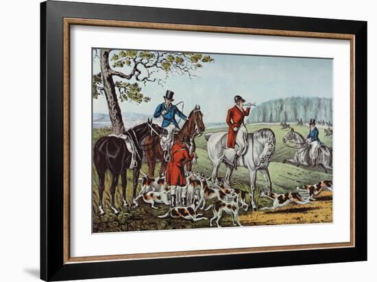 Fox Hunt-Currier & Ives-Framed Art Print