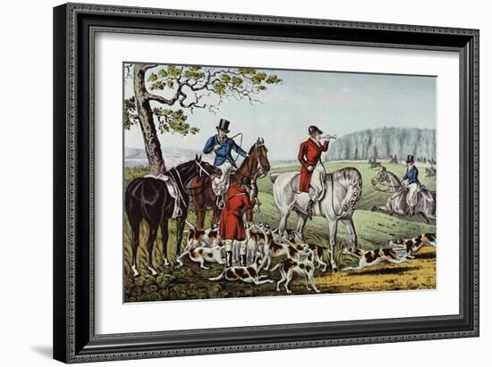 Fox Hunt-Currier & Ives-Framed Art Print