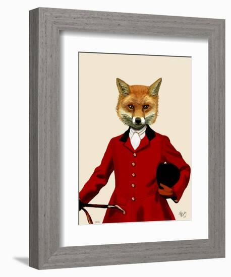 Fox Hunter 2 Portrait-Fab Funky-Framed Art Print