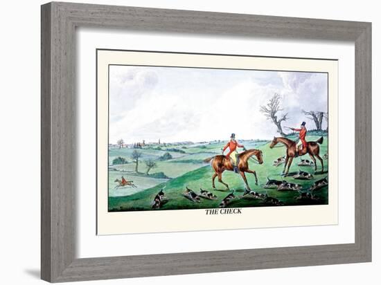 Fox Hunters and Hounds in an Open Field-Henry Thomas Alken-Framed Art Print