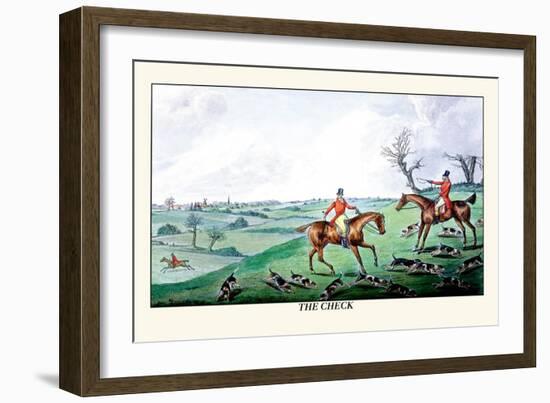 Fox Hunters and Hounds in an Open Field-Henry Thomas Alken-Framed Art Print