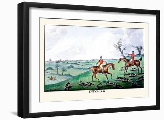 Fox Hunters and Hounds in an Open Field-Henry Thomas Alken-Framed Art Print