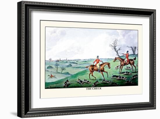 Fox Hunters and Hounds in an Open Field-Henry Thomas Alken-Framed Art Print