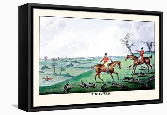 Fox Hunters and Hounds in an Open Field-Henry Thomas Alken-Framed Stretched Canvas