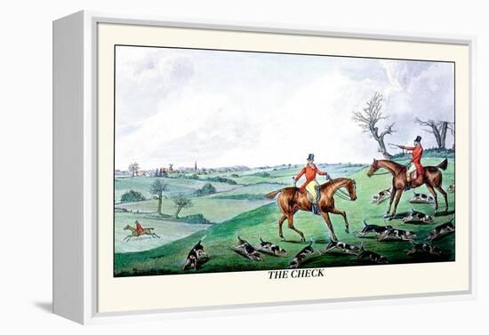 Fox Hunters and Hounds in an Open Field-Henry Thomas Alken-Framed Stretched Canvas