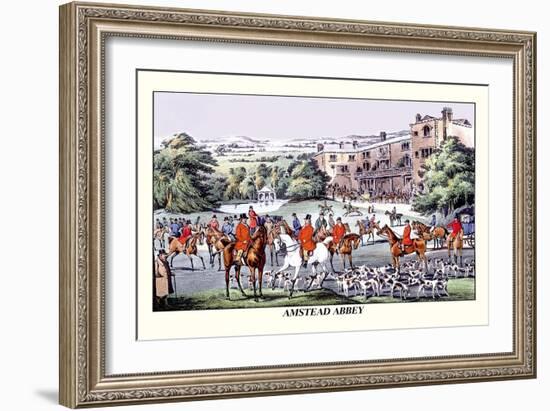 Fox Hunters Gather at Amstead Abbey-Henry Thomas Alken-Framed Art Print