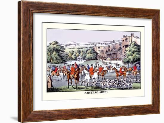 Fox Hunters Gather at Amstead Abbey-Henry Thomas Alken-Framed Art Print