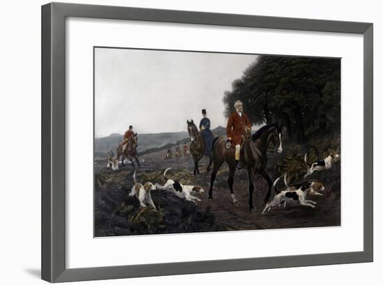 Fox Hunting, 1878 Lithograph by Henry Graves-null-Framed Giclee Print