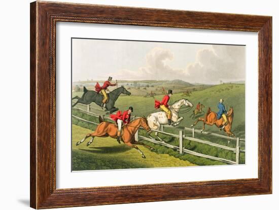 Fox Hunting, aquatinted by I. Clark, pub. by Thomas McLean, 1820-Henry Thomas Alken-Framed Giclee Print