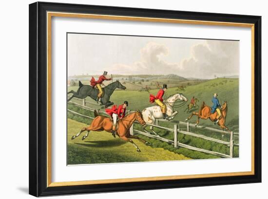 Fox Hunting, aquatinted by I. Clark, pub. by Thomas McLean, 1820-Henry Thomas Alken-Framed Giclee Print