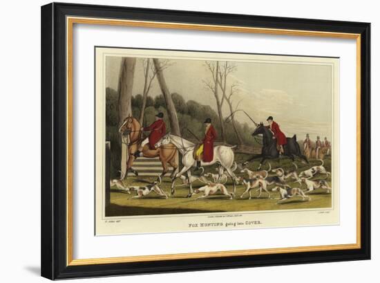 Fox Hunting Going into Cover-Henry Thomas Alken-Framed Giclee Print