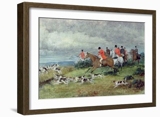 Fox Hunting in Surrey-Randolph Caldecott-Framed Giclee Print