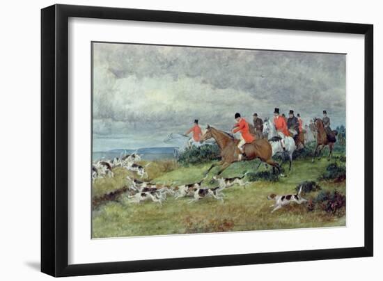 Fox Hunting in Surrey-Randolph Caldecott-Framed Giclee Print
