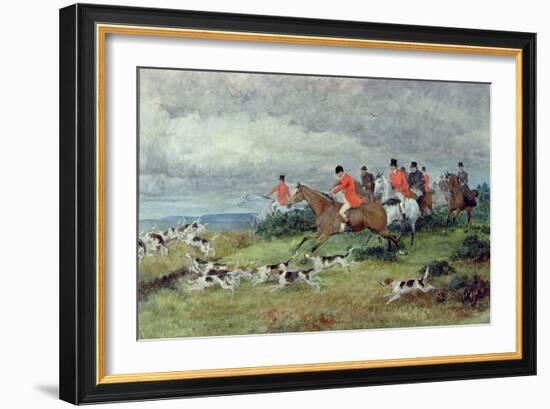 Fox Hunting in Surrey-Randolph Caldecott-Framed Giclee Print