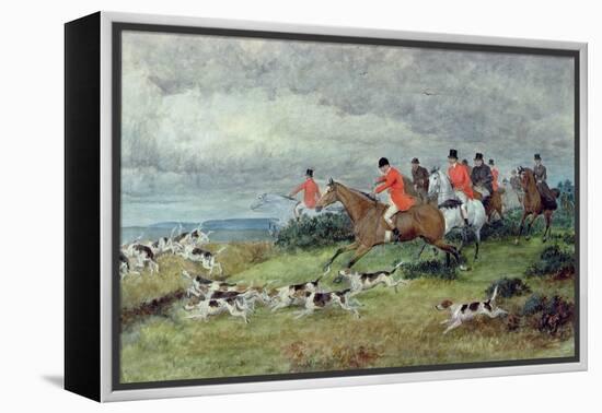 Fox Hunting in Surrey-Randolph Caldecott-Framed Premier Image Canvas