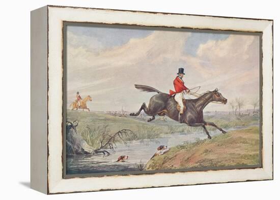 Fox Hunting: Leaping the Brook, 1906-Henry Thomas Alken-Framed Premier Image Canvas