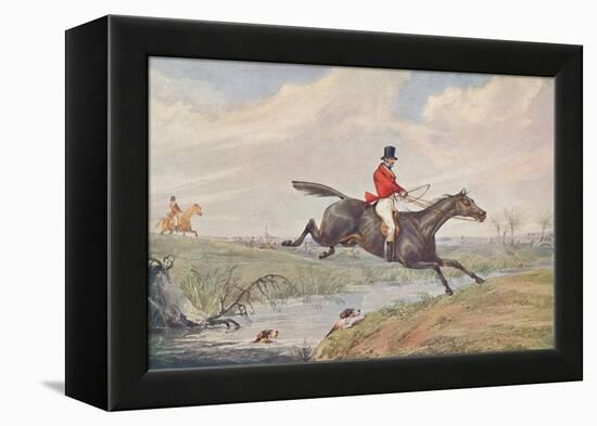 Fox Hunting: Leaping the Brook, 1906-Henry Thomas Alken-Framed Premier Image Canvas